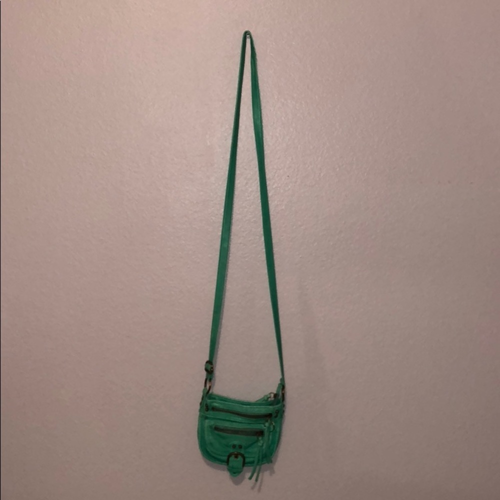 Teal over shoulder purse